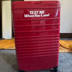 BEIS X Lonely Ghost Large Check in Suitcase and Cosmetic Bag